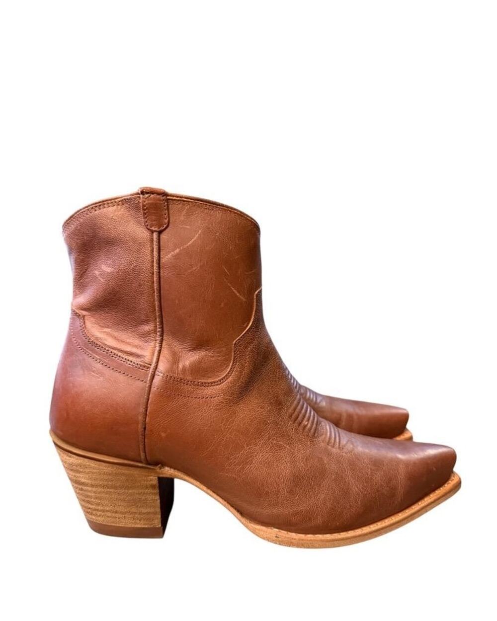 Tecovas The Daisy Scotch Goat Side Zip Western Bootie Cowboy Boot Women size 10B